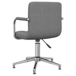 vidaXL Chaise pivotante de salle à manger Gris clair Tissu