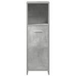 vidaXL Ensemble de meubles de salle de bain 3 Pièces gris béton