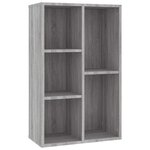 vidaXL Bibliothèque/Buffet sonoma gris 50x25x80 cm bois d'ingénierie