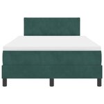 Lit Box Spring vidaXL avec Matelas Vert Foncé Petit Double Velours
