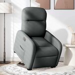 vidaXL Fauteuil inclinable électrique gris foncé tissu