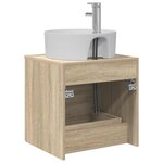 vidaXL Vanité de lavabo mural Chêne Sonoma 49 5 x 44 5 x 65 cm