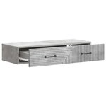 vidaXL Table d'appoint murale Gris béton 87 5 x 34 5 x 17 cm