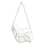 vidaXL Banc Balançoire Acier 71 x 75 x 59 cm Blanc antique