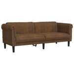vidaXL Ensemble de canapés 2 Pièces marron velours