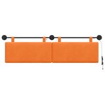 vidaXL Tête de lit suspendue Orange Tissu en velours côtelé