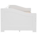 vidaXL Lit de repos 3 places à tiroirs Blanc Pin massif 90x200 cm