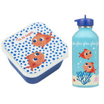 Boîte à goûter + Gourde Enfant - Poissons