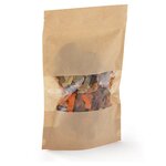 Sachet plastique zip kraft avec fenêtre transparente à soudures étanches 500ml (lot de 250)