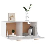 vidaXL Armoire murale Blanc brillant 80x35x36 5 cm Bois d'ingénierie