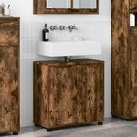 vidaXL Armoire de lavabo de salle de bain Chêne fumé 60 x 30 x 60 cm