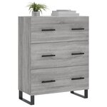 vidaXL Buffet sonoma gris 69 5x34x90 cm bois d'ingénierie