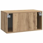 vidaXL Meuble TV mural 59 5 x 31 x 30 cm Chêne artisanal
