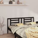 vidaXL Tête de lit Noir 206x4x100 cm Bois de pin massif