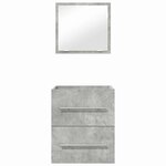 vidaXL Ensemble de mobilier de salle de bain Gris 41 x 38 5 x 48 cm
