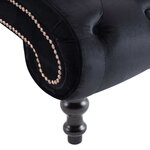 vidaXL Chaise longue Noir Velours