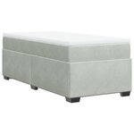 vidaXL Sommier à lattes de lit et matelas Gris clair 90x190 cm Velours