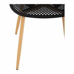 Lot de 4 chaises salon salle à manger restaurants  les cafés  les bureaux et les salles d'attente 150 kg max hauteur 46 cm plastique & acier noir 4_0006002