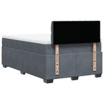 vidaXL Sommier à lattes de lit et matelas gris foncé 120x190cm velours