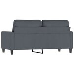 vidaXL Canapé à 2 places Gris foncé 140 cm Velours