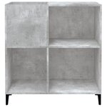 vidaXL Armoire à disques gris béton 84 5x38x89 cm bois d'ingénierie