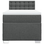 vidaXL Sommier à lattes de lit avec matelas Gris foncé 80x200 cm Tissu