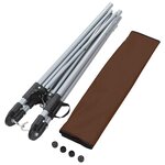 vidaXL Hamac avec support pliable Marron