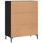 vidaXL Buffet noir 69 5x34x90 cm bois d'ingénierie