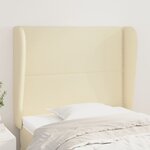vidaXL Tête de lit avec oreilles Crème 83x23x118/128 cm Similicuir