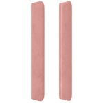 vidaXL Tête de lit avec oreilles Rose 203x16x118/128 cm Velours