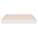 vidaXL Cadre de lit sans matelas blanc bois massif 200x200 cm