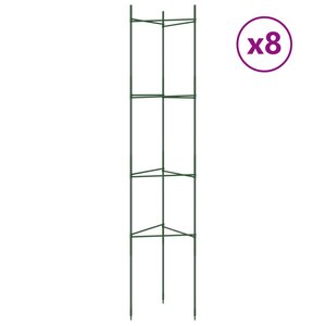 vidaXL Cages à tomates 8 Pièces 154 cm acier et PP