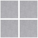 vidaXL Nez de marche Carré 4 Pièces Argenté 30 x 30 cm Aluminium