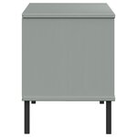 vidaXL Étagère à chaussures pieds en métal Gris 106x35x45 cm Bois OSLO