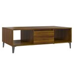 vidaXL Table basse Chêne marron 103 5x60x35 cm Bois d'ingénierie
