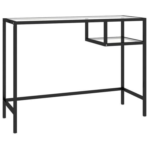 vidaXL Bureau d'ordinateur Transparent 100x36x74 cm Verre