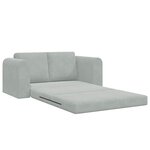 vidaXL Canapé-Lit Gris clair 148 x 71 x 83 cm Velours