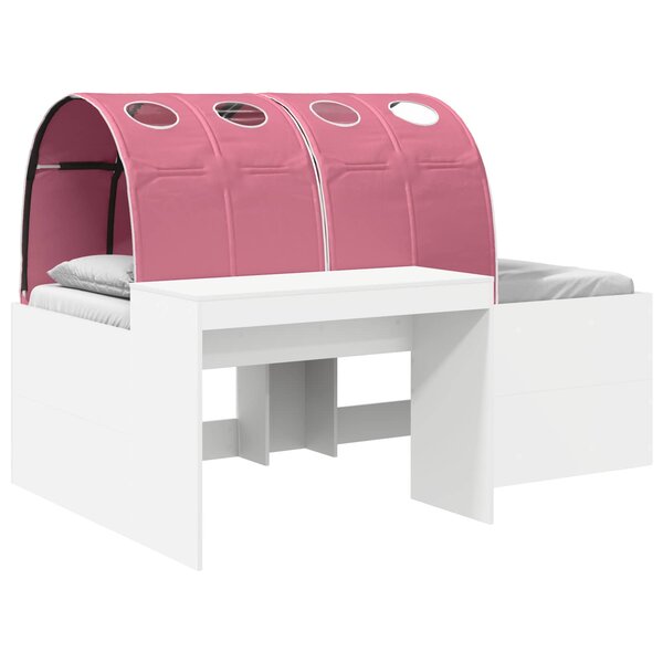 vidaXL Lit avec Tunnel 4 Pièces Chêne Artisanal et Rose Bois d'ingénierie