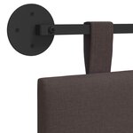 vidaXL Tête de lit suspendue Marron foncé Tissu