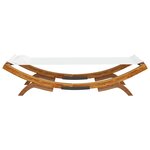 vidaXL Lit de repos extérieur 100x188 5x44 cm Bois courbé massif Crème