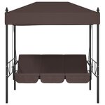 vidaXL Balancelle de jardin avec auvent marron café acier