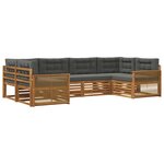 vidaXL Ensemble de canapés d'extérieur 6 pc Naturel et Anthracite