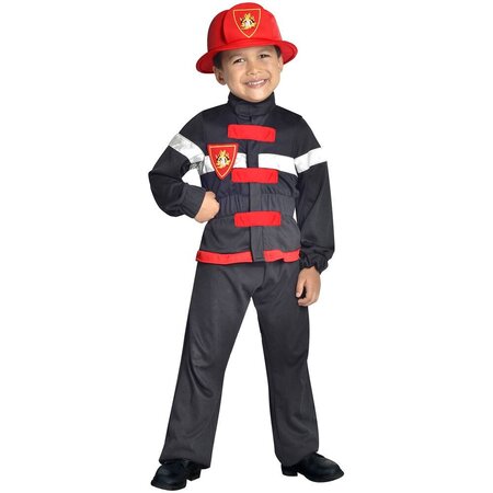 Deguisement de pompier noir 5-7 ans