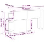 vidaXL Cabinet de Tête de Lit Blanc brillant Bois d'ingénierie