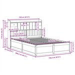 vidaXL Cadre de lit sans matelas cire marron 150x200cm bois pin massif