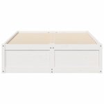 vidaXL Cadre de lit sans matelas blanc 120x190 cm bois de pin massif