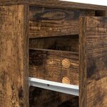 VidaXL Table de chevet avec lumières LED chêne fumé 38x34x50 cm