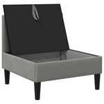 vidaXL Canapé central avec rangement Gris foncé Velours