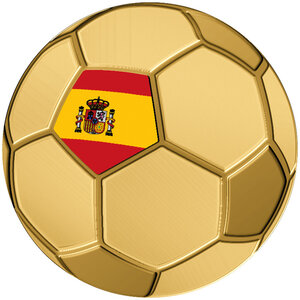 Monnaie SPAIN FOOTBALL Sport Icons 1/1000 Oz Or 3000 Francs Chad