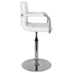 vidaXL Chaises pivotantes à manger lot de 2 blanc similicuir